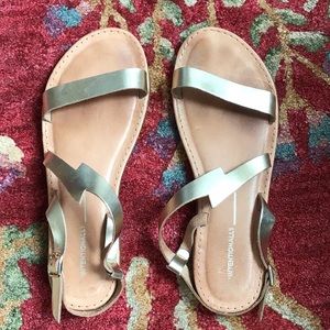 Intentionally Blank Anaphora Gold sandals